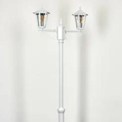 Luminaires Rustiques-hofstein Réverbère Loria Blanc, 2 lumières