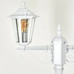 Luminaires Rustiques-hofstein Réverbère Loria Blanc, 2 lumières