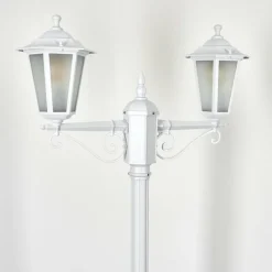 Luminaires Rustiques-hofstein Réverbère Loria Blanc, 2 lumières