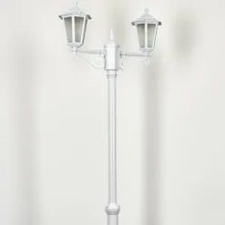 Luminaires Rustiques-hofstein Réverbère Loria Blanc, 2 lumières