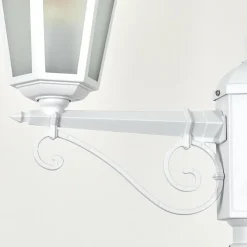Luminaires Rustiques-hofstein Réverbère Loria Blanc, 2 lumières