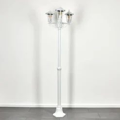 Luminaires Rustiques-hofstein Réverbère Loria Blanc, 3 lumières