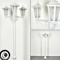 Luminaires Rustiques-hofstein Réverbère Loria Blanc, 3 lumières