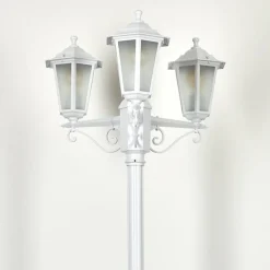 Luminaires Rustiques-hofstein Réverbère Loria Blanc, 3 lumières