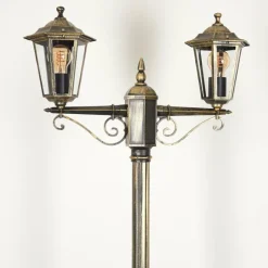 Luminaires Rustiques-hofstein Réverbère Loria Brun, Or, Noir, 2 lumières