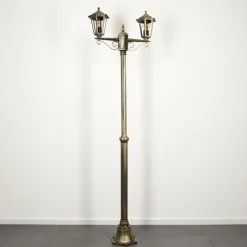 Luminaires Rustiques-hofstein Réverbère Loria Brun, Or, Noir, 2 lumières