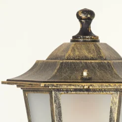 Luminaires Rustiques-hofstein Réverbère Loria Brun, Or, Noir, 2 lumières