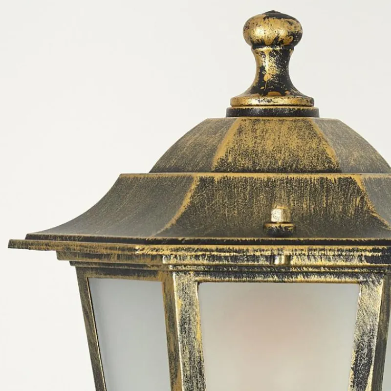 Luminaires Rustiques-hofstein Réverbère Loria Brun, Or, Noir, 3 lumières