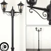 Luminaires Rustiques-hofstein Réverbère Loria Noir, 2 lumières