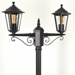 Luminaires Rustiques-hofstein Réverbère Loria Noir, 2 lumières