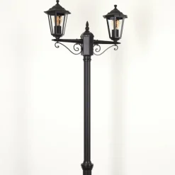 Luminaires Rustiques-hofstein Réverbère Loria Noir, 2 lumières