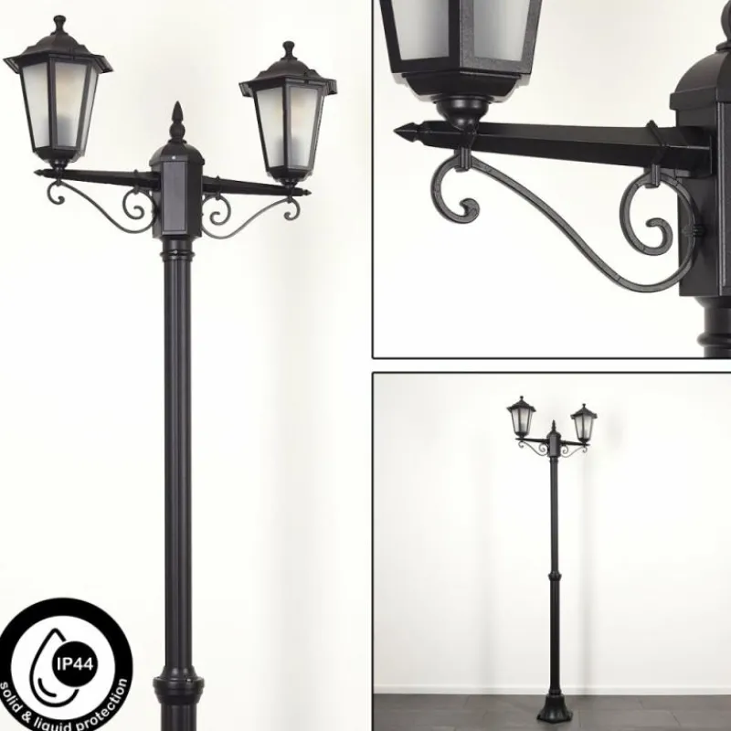 Luminaires Rustiques-hofstein Réverbère Loria Noir, 2 lumières