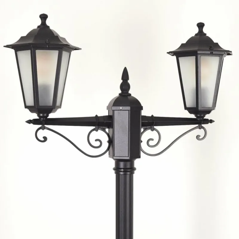 Luminaires Rustiques-hofstein Réverbère Loria Noir, 2 lumières
