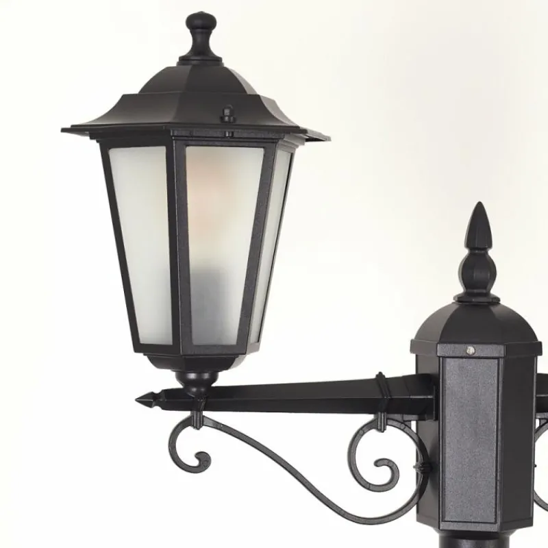 Luminaires Rustiques-hofstein Réverbère Loria Noir, 2 lumières