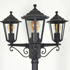 Luminaires Rustiques-hofstein Réverbère Loria Noir, 3 lumières