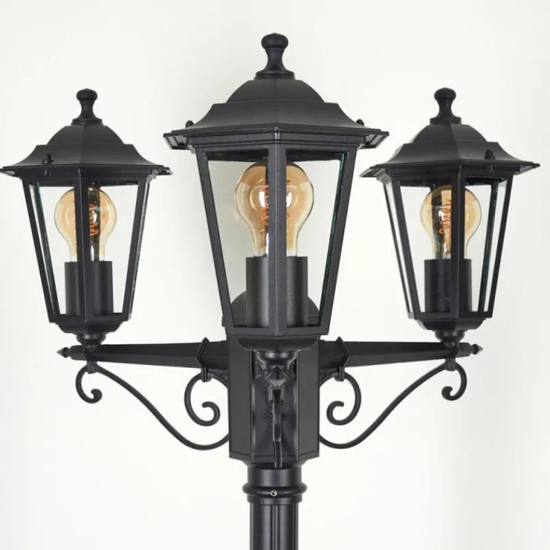 Luminaires Rustiques-hofstein Réverbère Loria Noir, 3 lumières