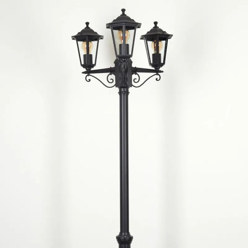 Luminaires Rustiques-hofstein Réverbère Loria Noir, 3 lumières