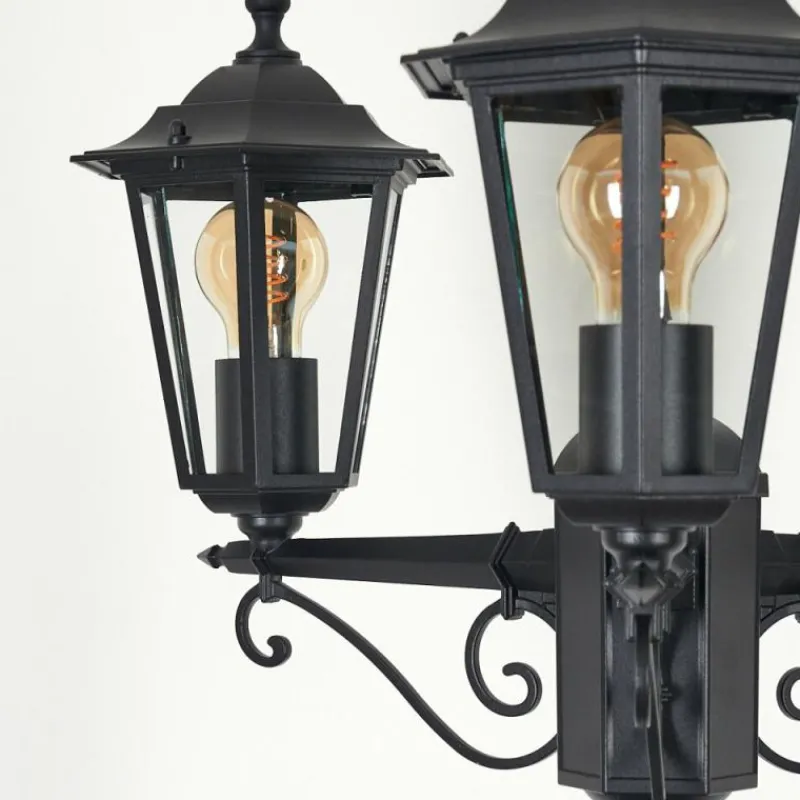 Luminaires Rustiques-hofstein Réverbère Loria Noir, 3 lumières