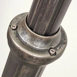 Luminaires Rustiques-hofstein Réverbère Loria Noir, Argenté, 2 lumières