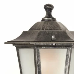 Luminaires Rustiques-hofstein Réverbère Loria Noir, Argenté, 2 lumières