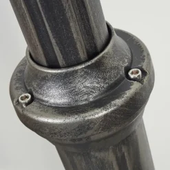 Luminaires Rustiques-hofstein Réverbère Loria Noir, Argenté, 3 lumières