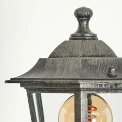 Luminaires Rustiques-hofstein Réverbère Loria Noir, Argenté, 3 lumières