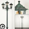 Luminaires Rustiques-hofstein Réverbère Loria Vert, Noir, 3 lumières