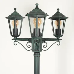 Luminaires Rustiques-hofstein Réverbère Loria Vert, Noir, 3 lumières