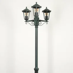 Luminaires Rustiques-hofstein Réverbère Loria Vert, Noir, 3 lumières