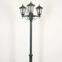 Luminaires Rustiques-hofstein Réverbère Loria Vert, Noir, 3 lumières