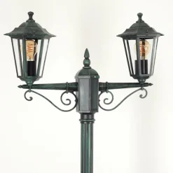 Luminaires Rustiques-hofstein Réverbère Loria Vert, Noir, 2 lumières