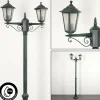 Luminaires Rustiques-hofstein Réverbère Loria Vert, Noir, 2 lumières
