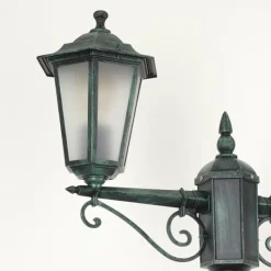 Luminaires Rustiques-hofstein Réverbère Loria Vert, Noir, 2 lumières