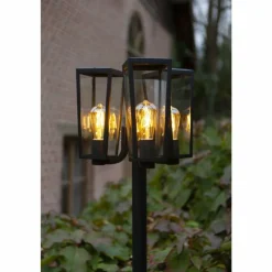 Luminaires Lutec Réverbère Lutec Pine Noir, 3 lumières