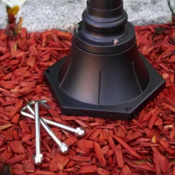 Luminaires Rustiques-hofstein Réverbère Murto Noir, 3 lumières