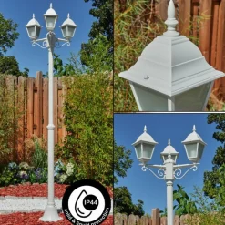 hofstein Réverbère Naofe Blanc, 3 lumières