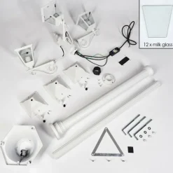 hofstein Réverbère Naofe Blanc, 3 lumières