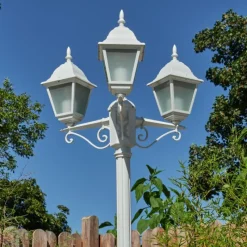 hofstein Réverbère Naofe Blanc, 3 lumières