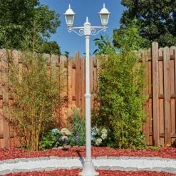 hofstein Réverbère Naofe Blanc, 2 lumières