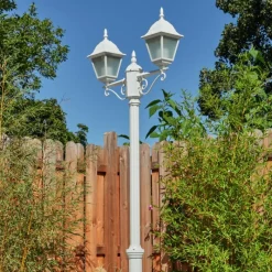 hofstein Réverbère Naofe Blanc, 2 lumières