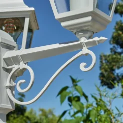 Luminaires Rustiques-hofstein Réverbère Naofe Blanc, 3 lumières