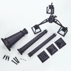 Luminaires Rustiques-hofstein Réverbère Naofe Noir, 3 lumières