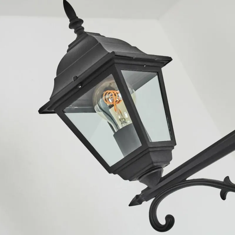 Luminaires Rustiques-hofstein Réverbère Naofe Noir, 3 lumières