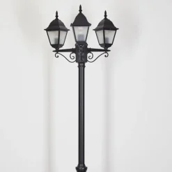 hofstein Réverbère Naofe Noir, 3 lumières