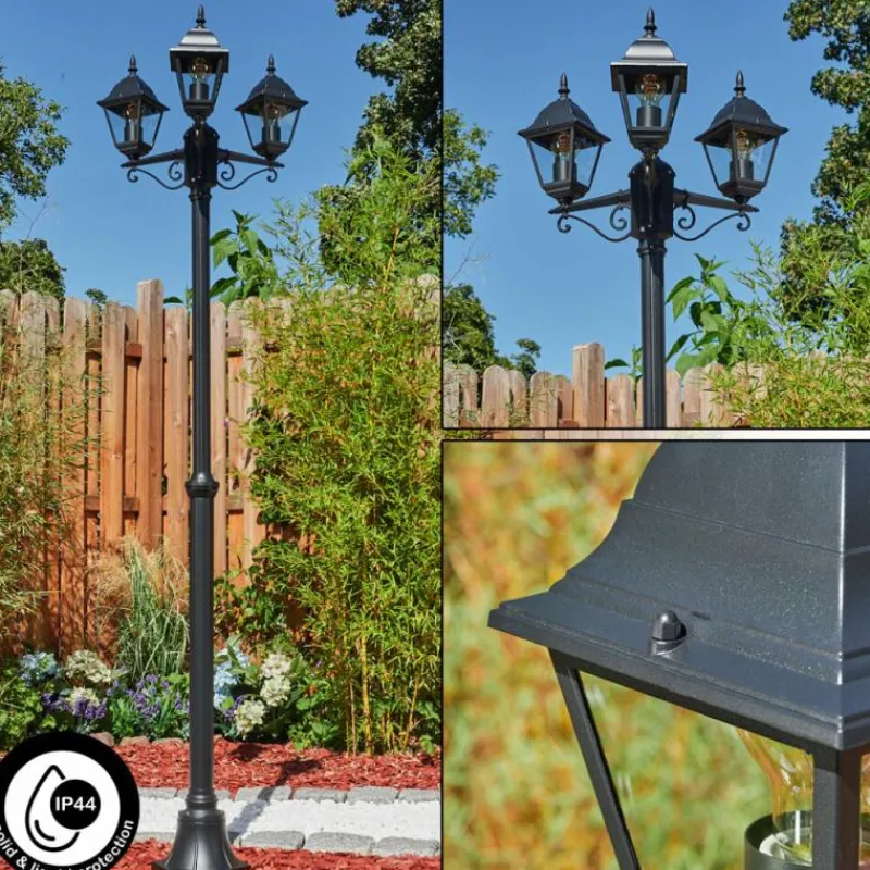 Luminaires Rustiques-hofstein Réverbère Naofe Noir, 3 lumières