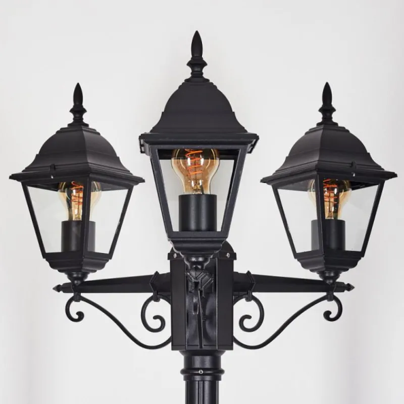 Luminaires Rustiques-hofstein Réverbère Naofe Noir, 3 lumières