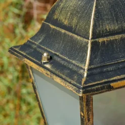 Lampes Dorées-hofstein Réverbère Naofe Or, Noir, 3 lumières