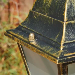 Lampes Dorées-hofstein Réverbère Naofe Or, Noir, 2 lumières