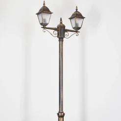 Lampes Dorées-hofstein Réverbère Naofe Or, Noir, 2 lumières