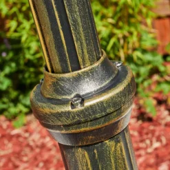 Lampes Dorées-hofstein Réverbère Naofe Or, Noir, 2 lumières